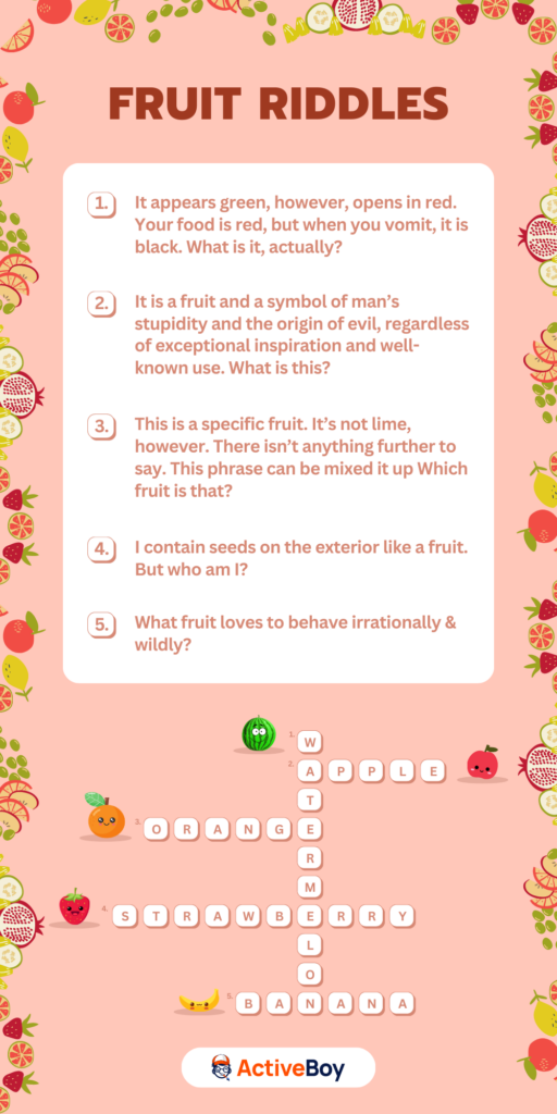 100 Fruit Riddles To Juice Up Your Brains Activity